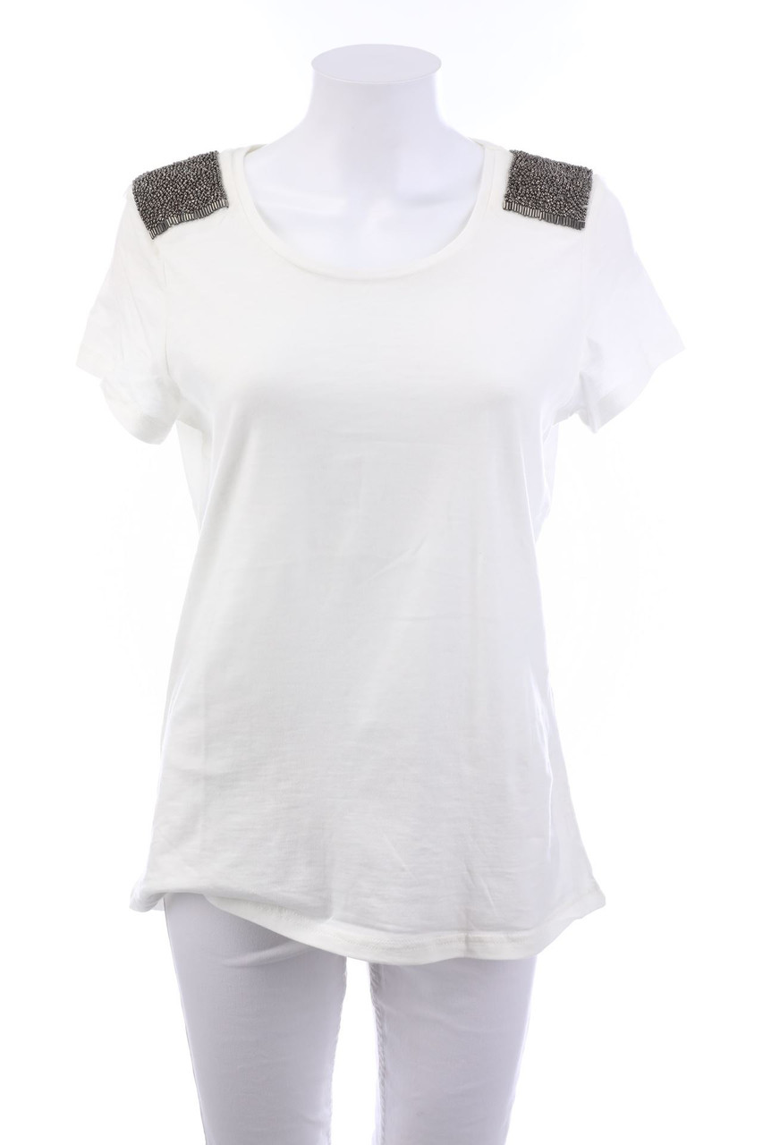 esmara - Kurzarm-Shirt mit Perlen - M