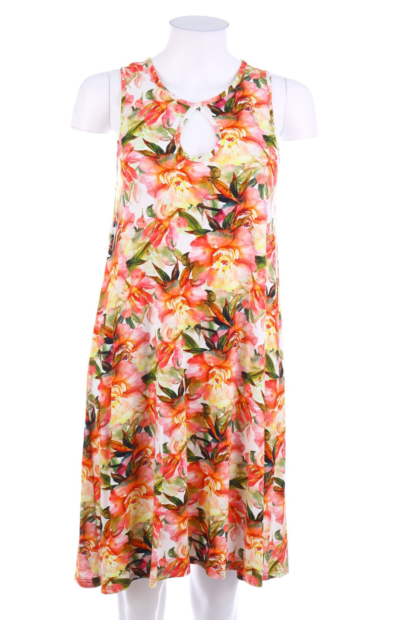 SECONDHAND - Mini-Kleid mit Blumen-Print - M