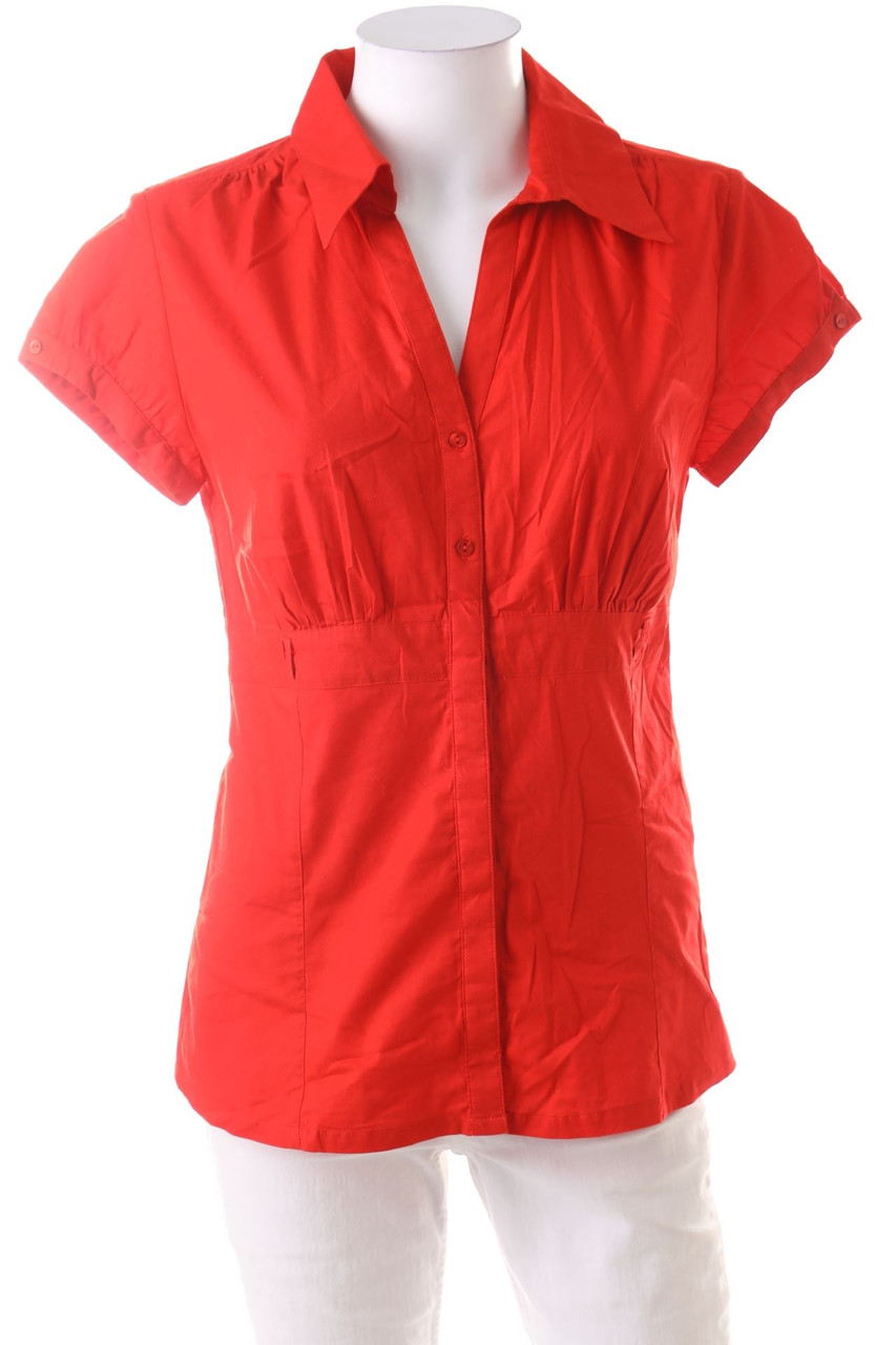 Best Connections - Hemd-Bluse mit kurzem Ärmel aus Baumwoll-Mix - S