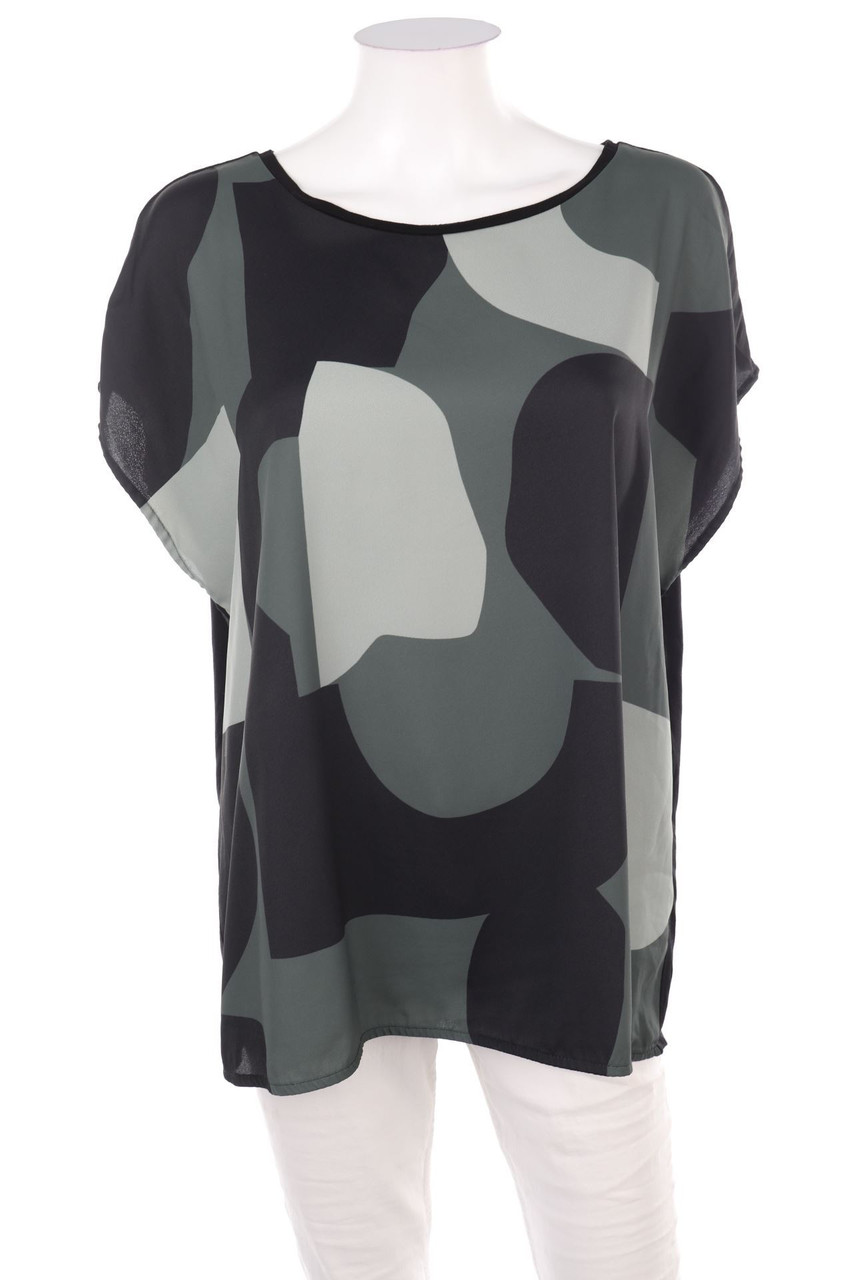 OPUS - Kurzarm-Bluse mit Print - D 46-48