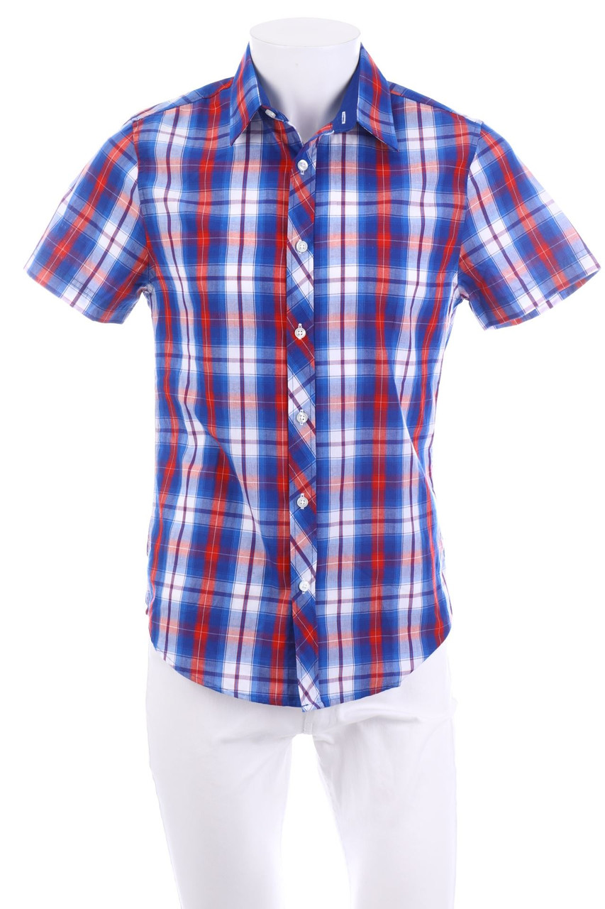 FSBN - Kurzarm-Hemd mit Karo-Muster - S