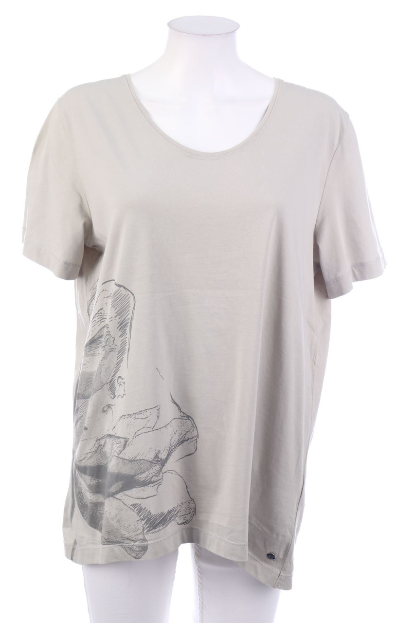 CECIL - Baumwoll-Kurzarm-Shirt mit Blumen-Print - 2XL