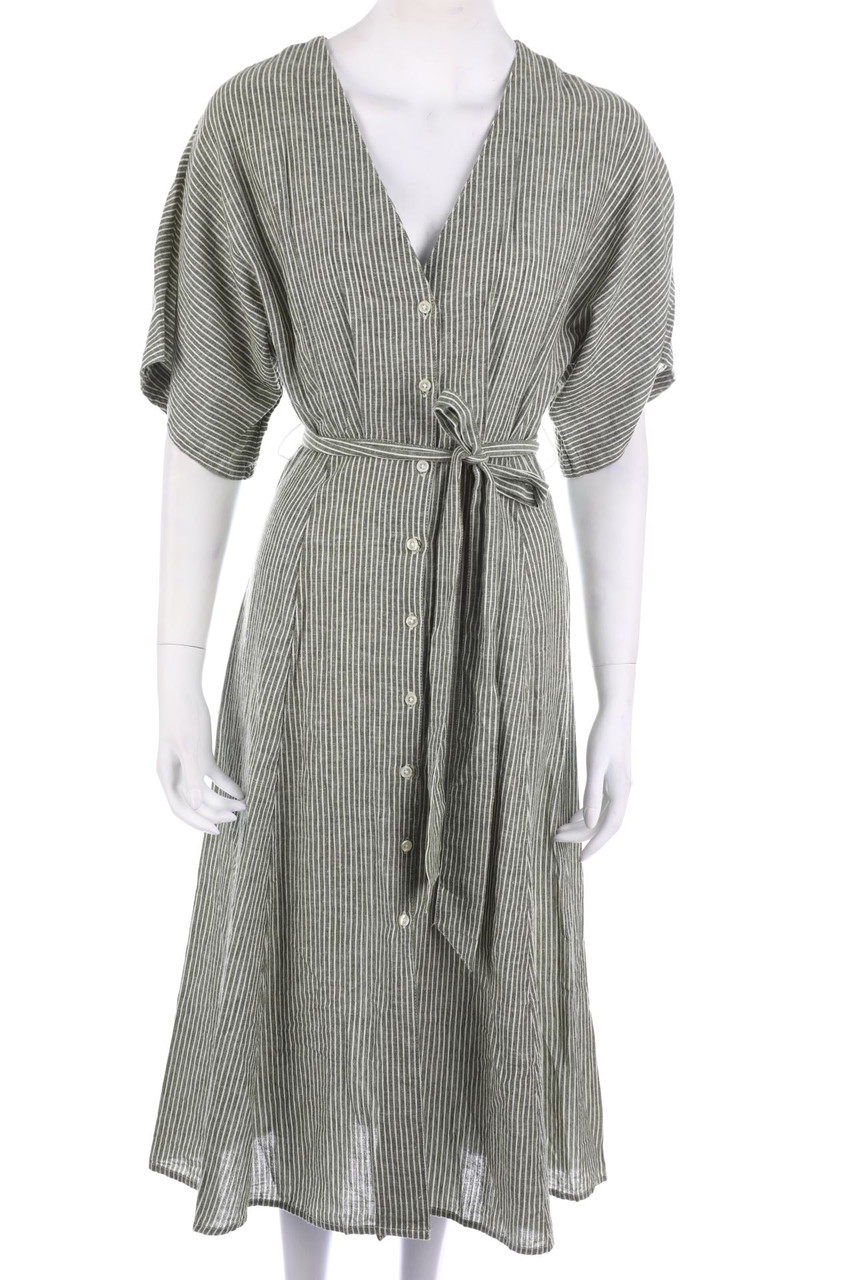 MANGO - Midikleid mit Streifen - S