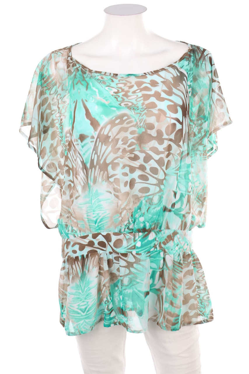 SECONDHAND - Chiffon-Kurzarm-Bluse - M