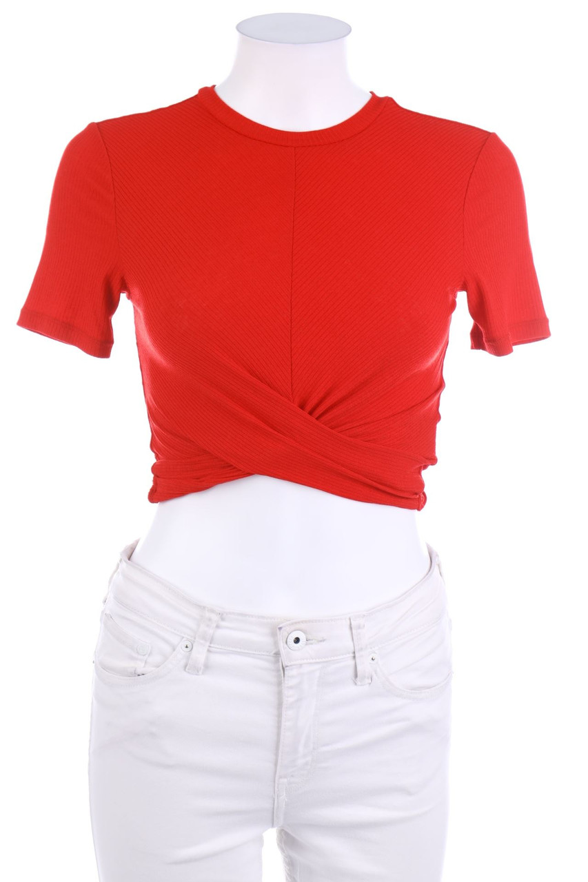 H&M - Cropped-Kurzarm-Shirt - XS
