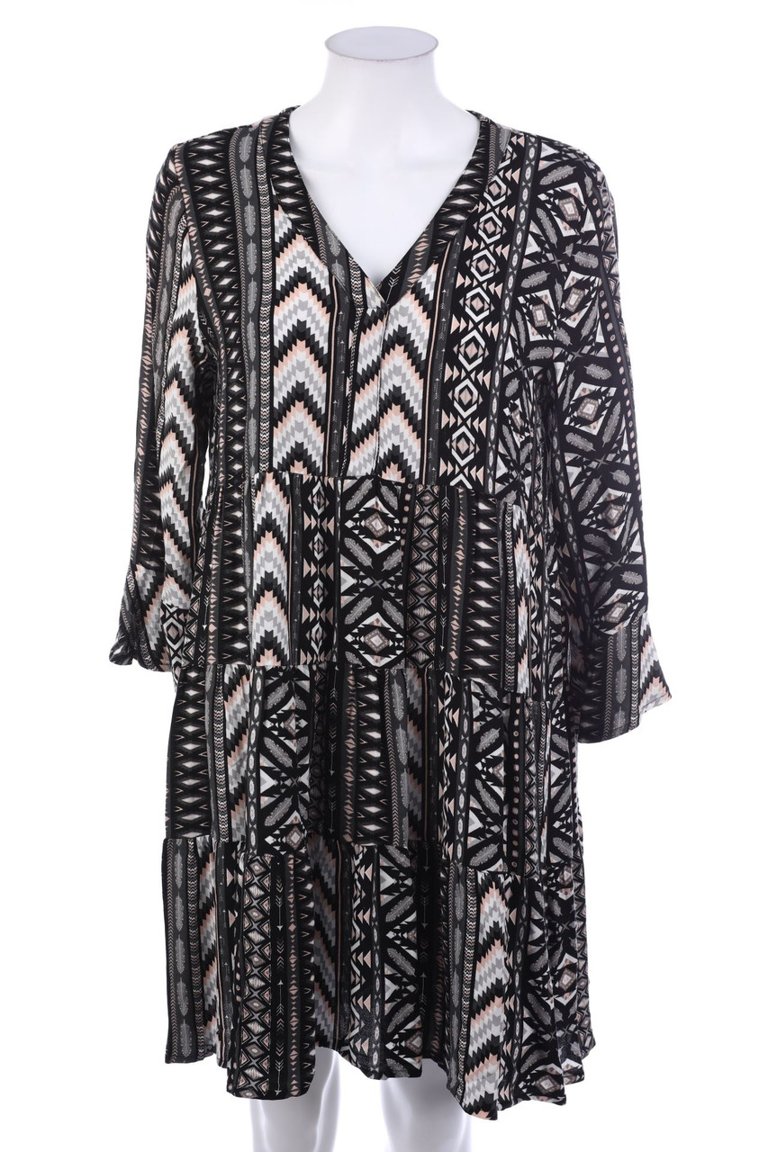 JEAN PASCALE - Tunikakleid mit Ethno-Print - M