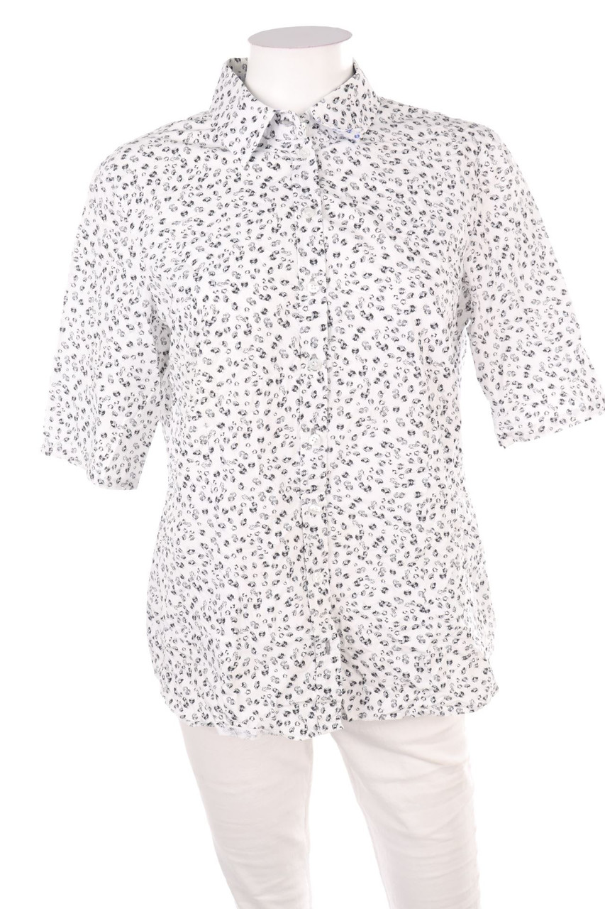 GERRY WEBER - Baumwoll-Hemd-Bluse mit 3/4-Ärmel mit Muster - L