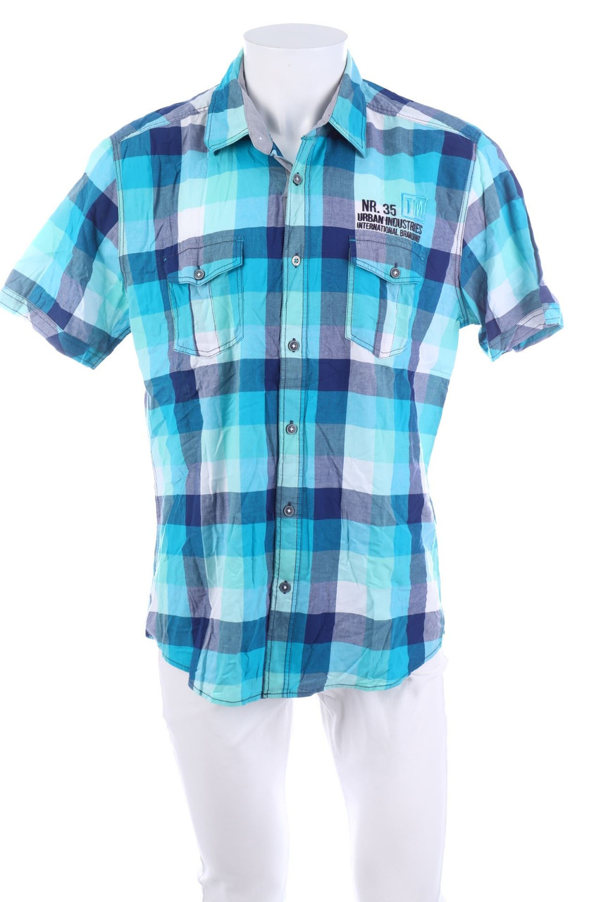 Charles Vögele - Kurzarm-Hemd mit Karo-Muster - L