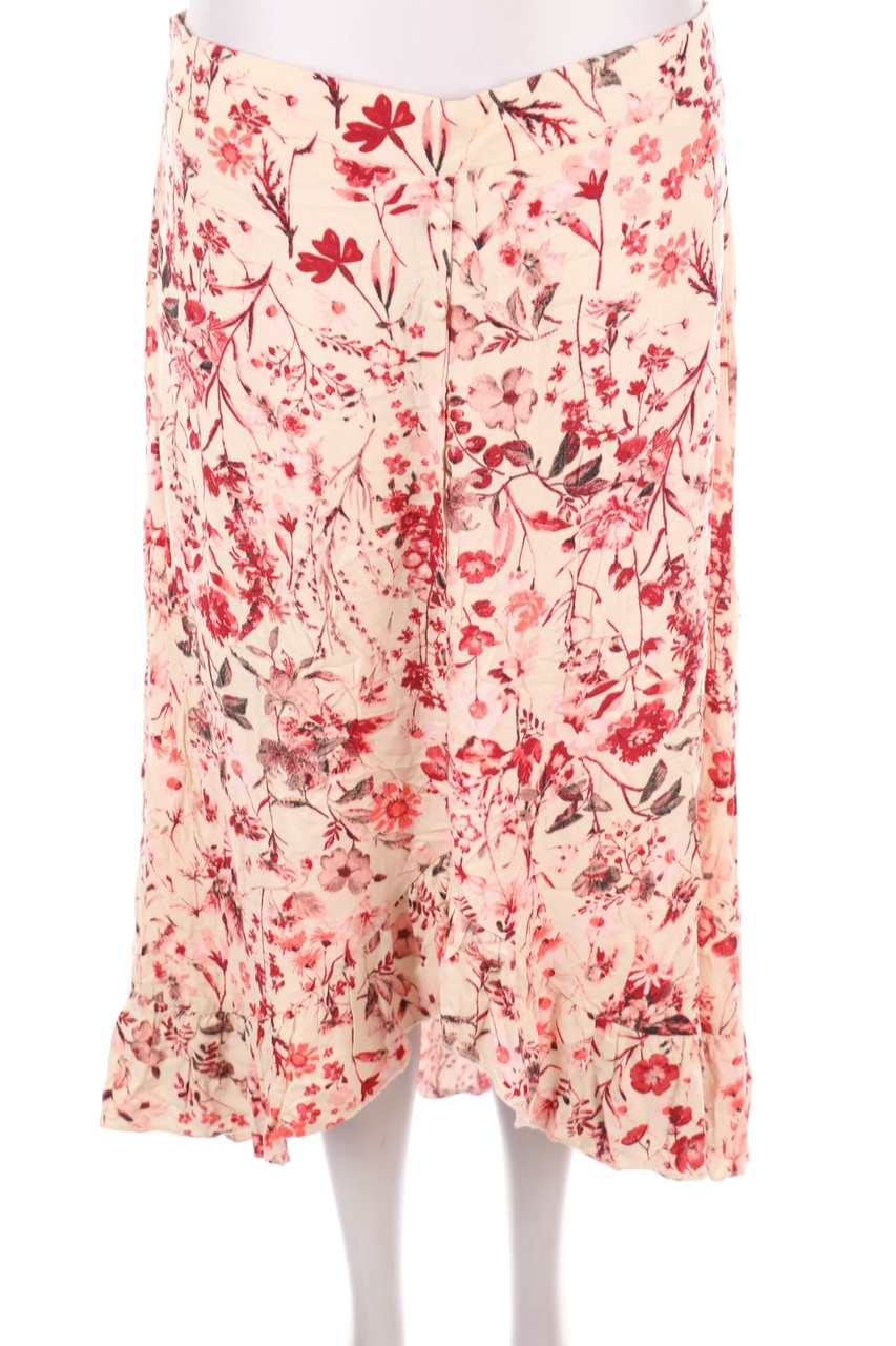 page one - Midirock mit Blumen-Print - XL