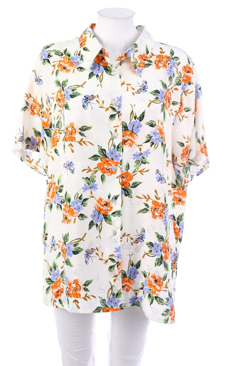 LINEA V - Hemd-Bluse mit kurzem Ärmel - XXXXL