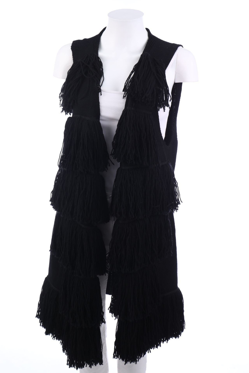 MARINA RINALDI - Strickweste mit Fransen - M