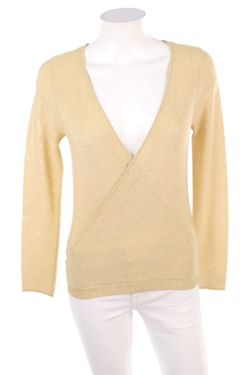 MORGAN - Glitzer-Cardigan in Wickel-Optik - D 36