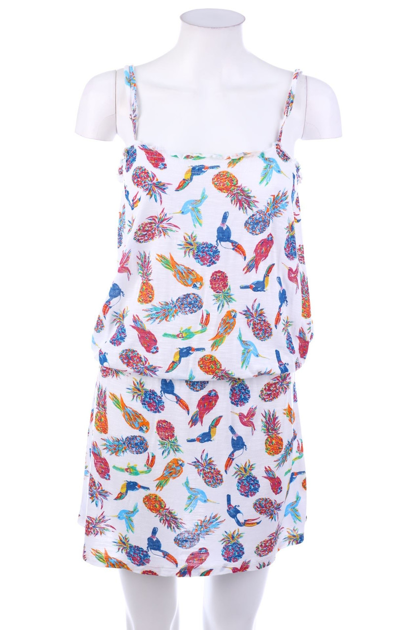 SECONDHAND - Kleid mit Tropical Print - S