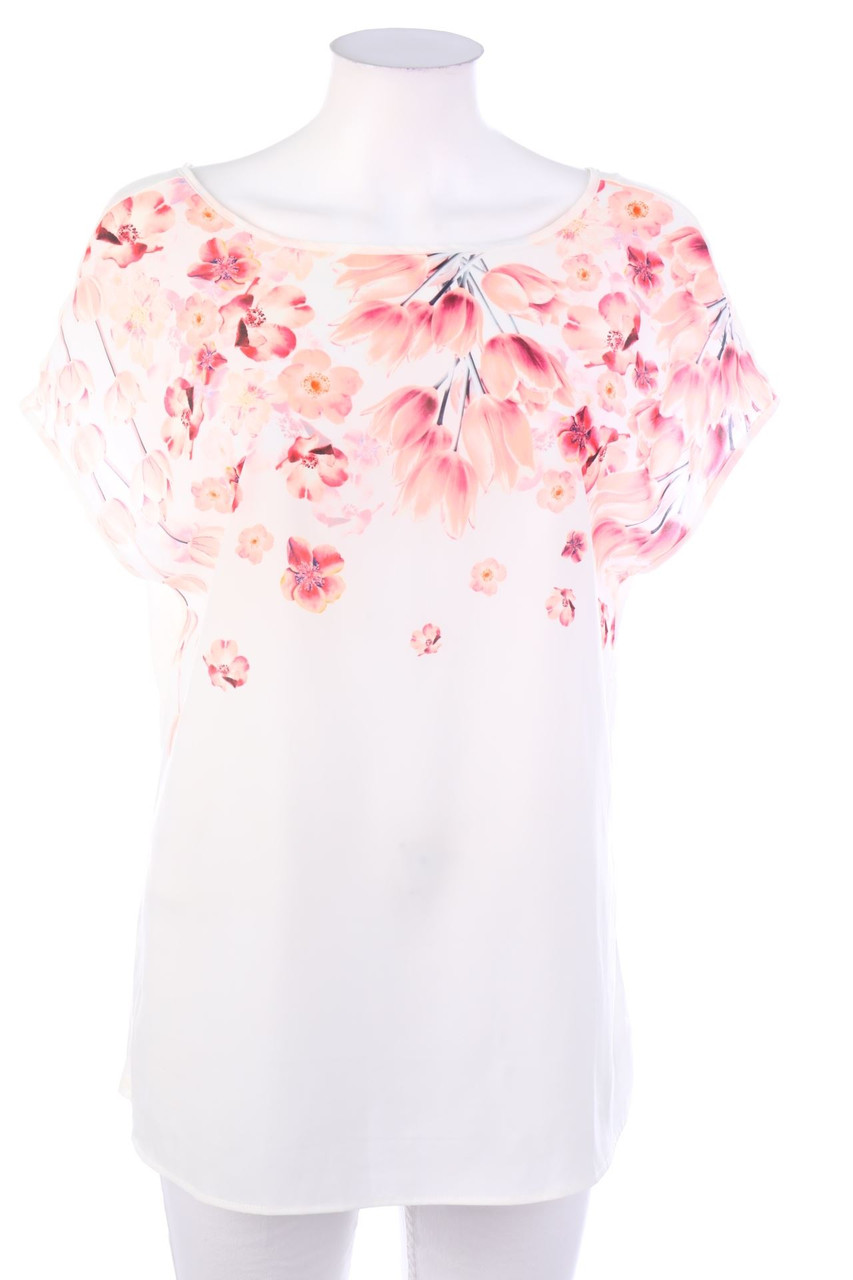 orsay - Kurzarm-Bluse mit Blumen-Print - L