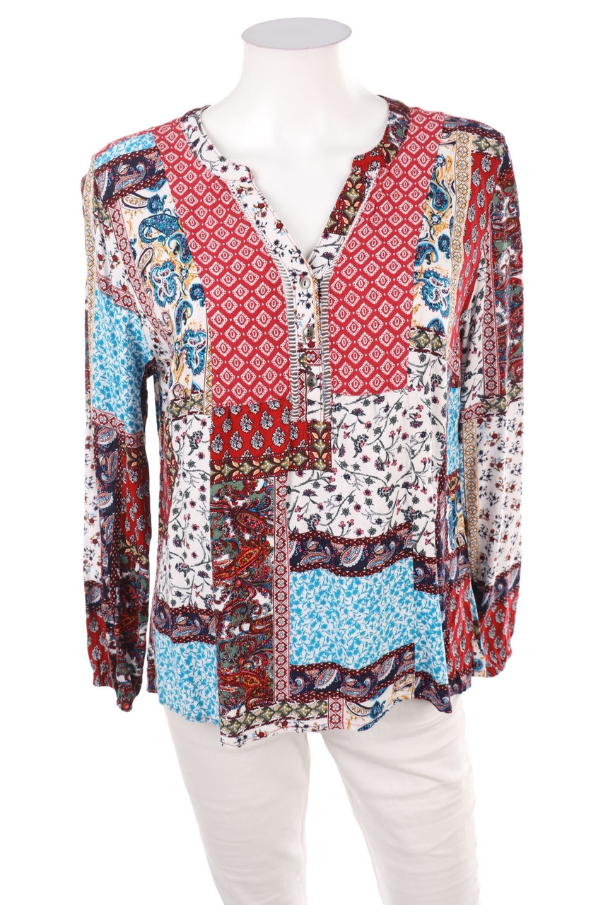 Laura Torelli - Bluse mit Ethno-Print - XL