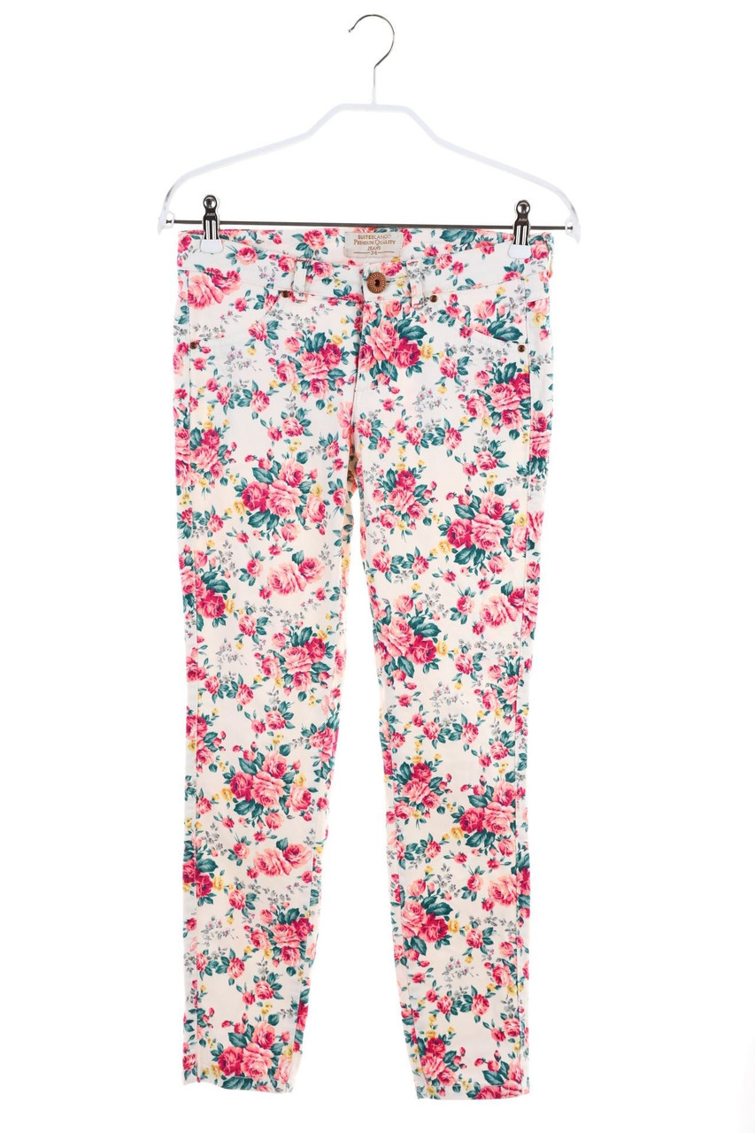 SUITEBLANCO - Skinny-Jeans mit Blumen-Print - D 34
