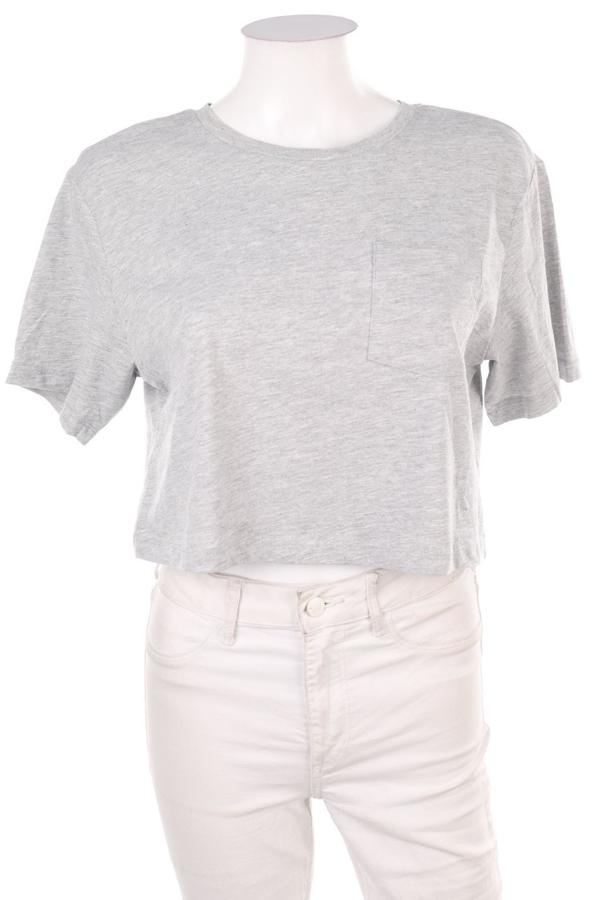 even&odd - Cropped-Kurzarm-Shirt mit aufgesetzten Taschen - S