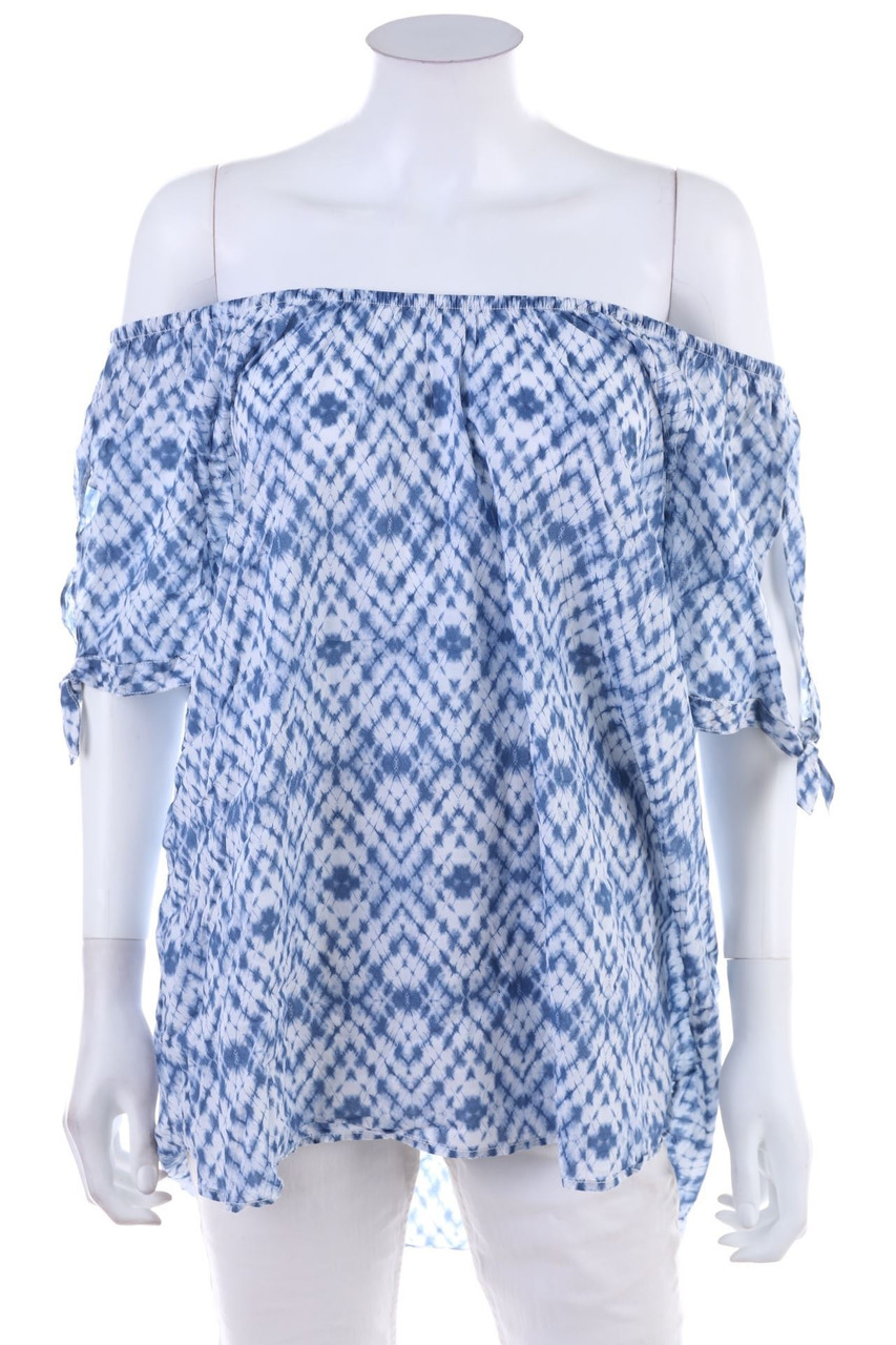 Yessica by C&A - Carmen-Bluse mit Print - XXXXL