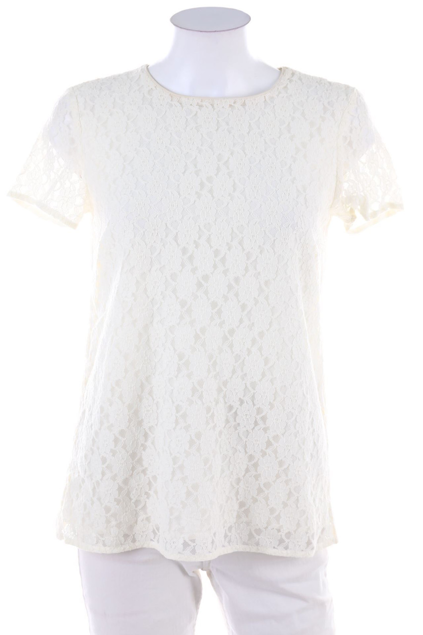 ESPRIT - Spitzen-Kurzarm-Bluse - M