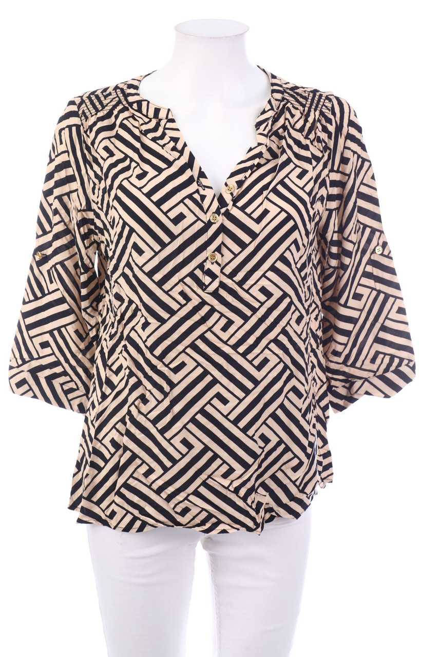 Chicorée - Bluse mit 3/4-Ärmel mit Geo-Print - XL