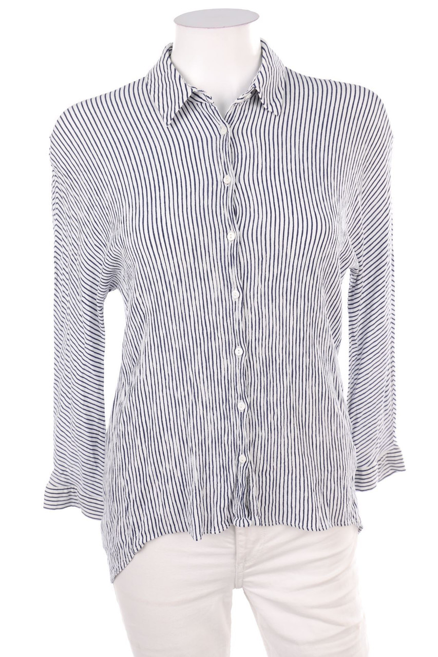 Ohne Label - Print-Vokuhila-Bluse - XS