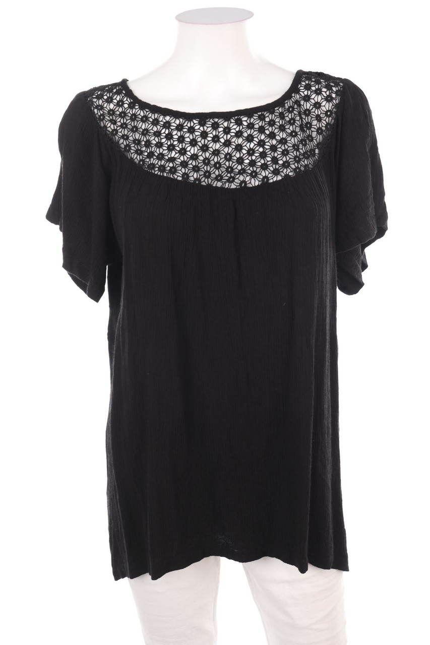 GINA - Kurzarm-Shirt aus Viskose mit Spitze - 2XL