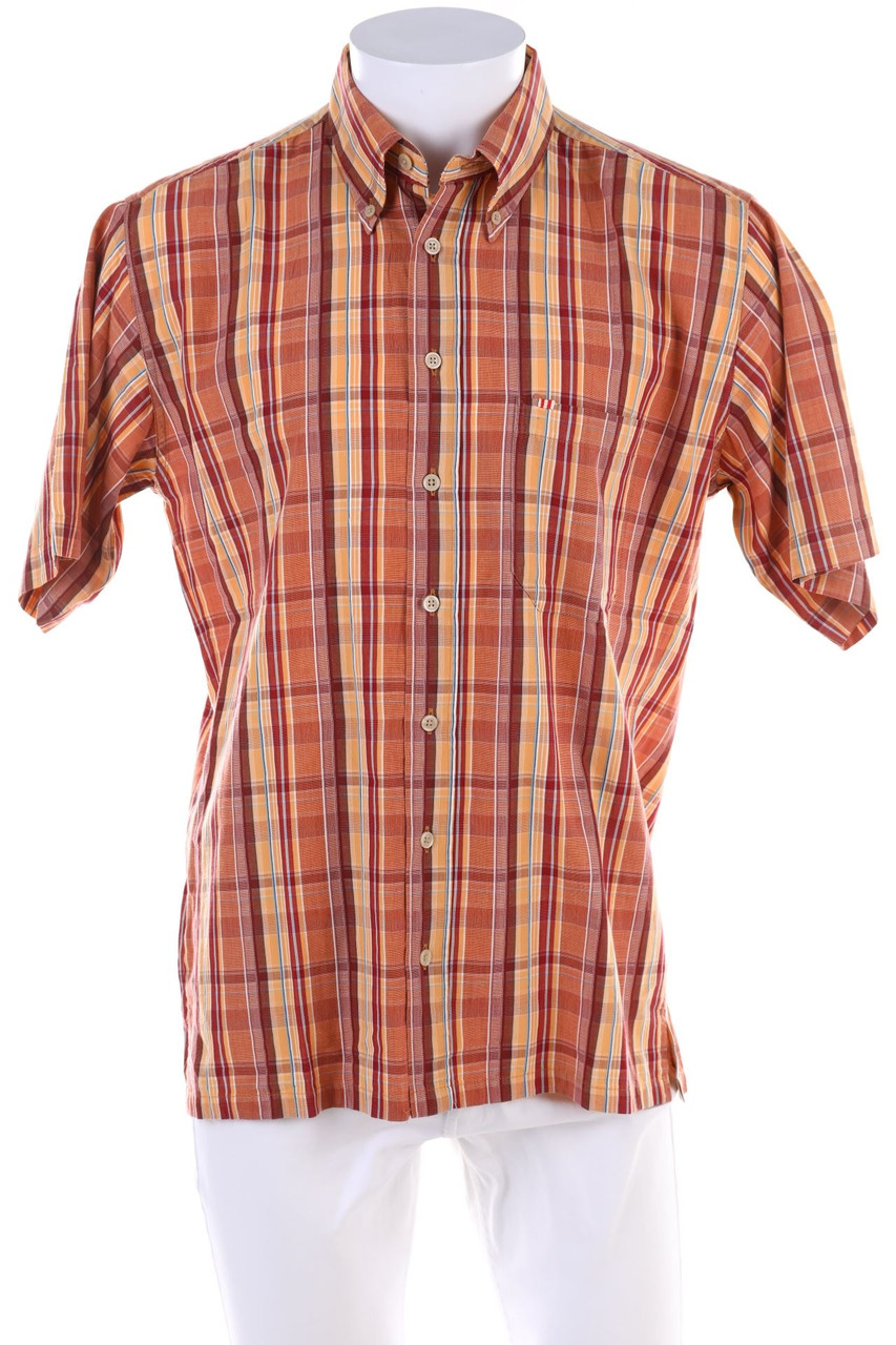 HATICO sport - Kurzarm-Hemd mit Karo-Muster - M