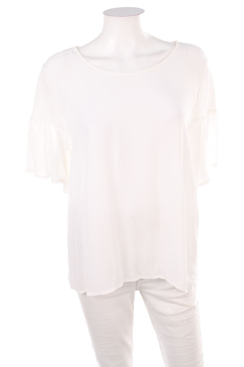 Pimkie COLLECTION - Kurzarm-Bluse mit Smok-Details - XL