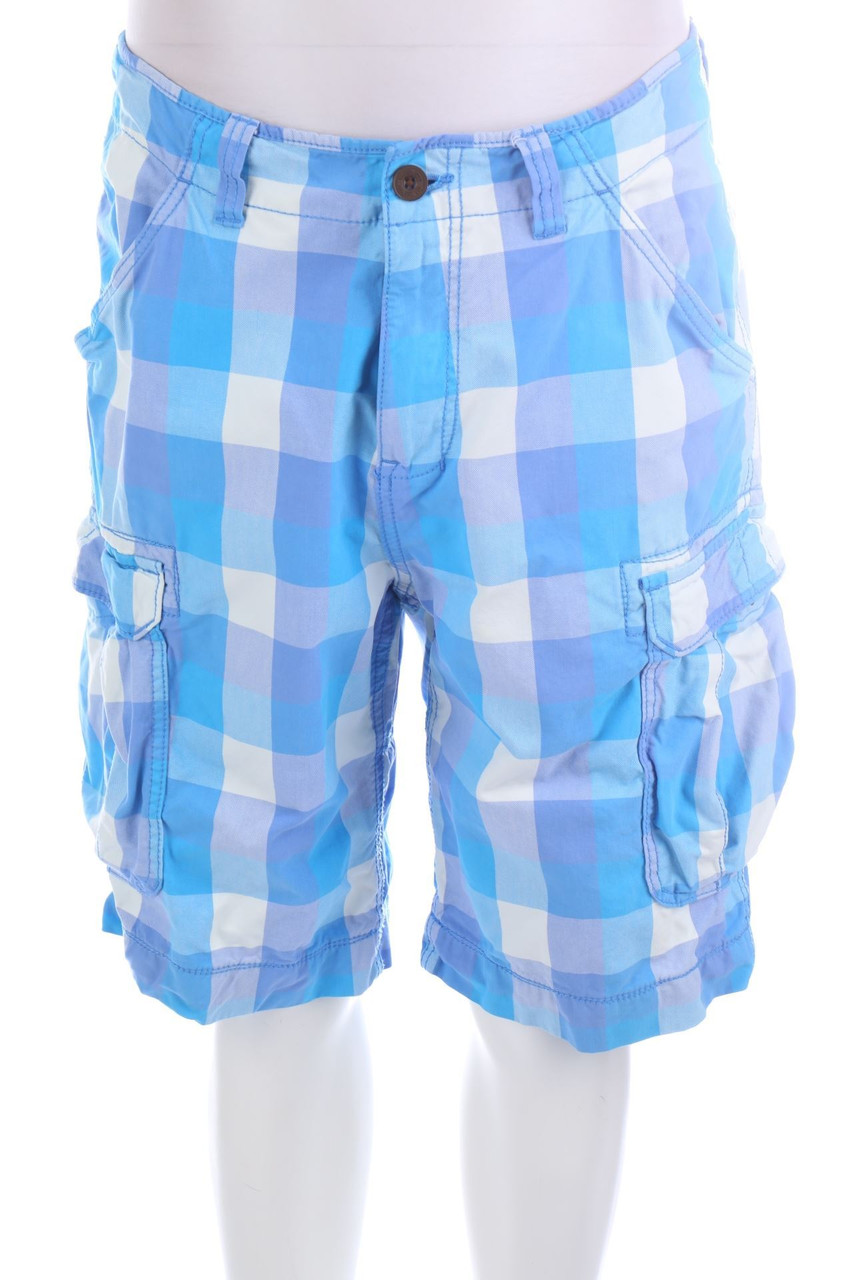 TOMMY HILFIGER DENIM - Cargo-Shorts mit Karo-Muster - W33