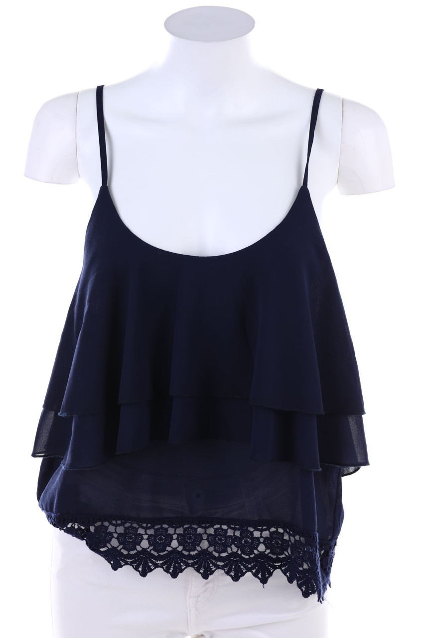 aiki KEYLOOK - Blusentop im Layer Look mit Spitze - L