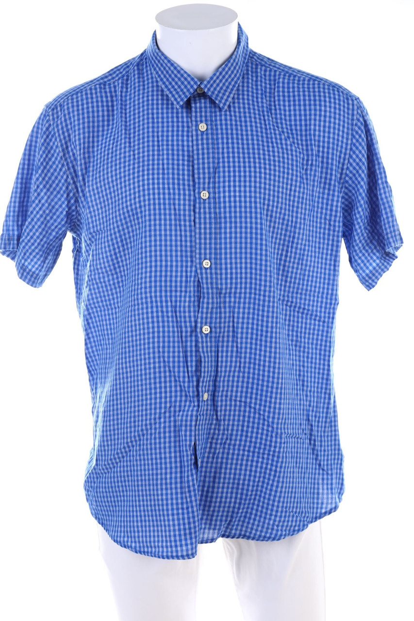 SMOG - Kurzarm-Hemd mit Karo-Muster - XL