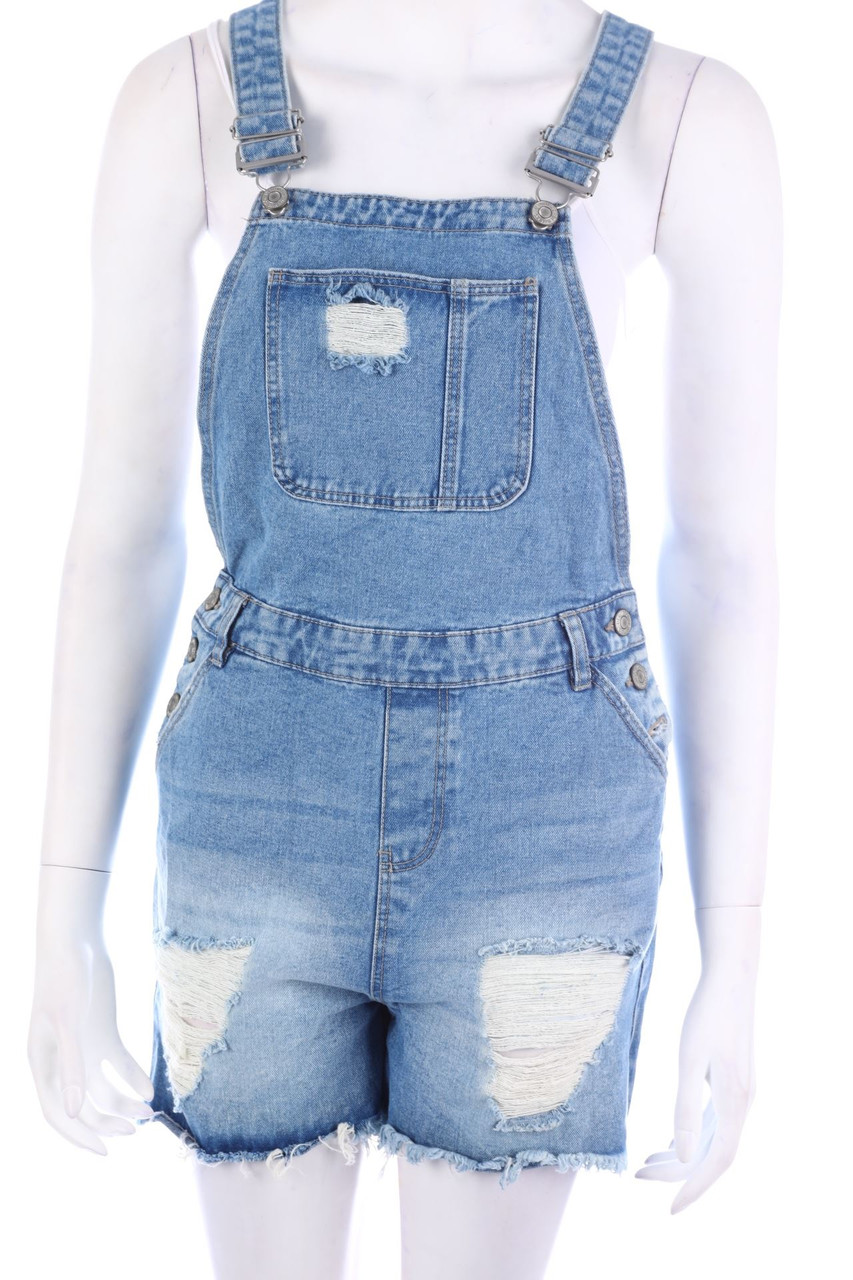 Denim & Co. - Jeans-Latzhose - S