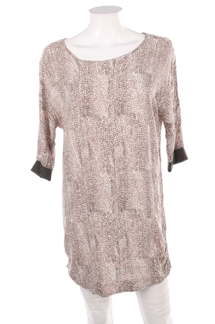 Charles Vögele - Kurzarm-Bluse mit Muster - D 42-44