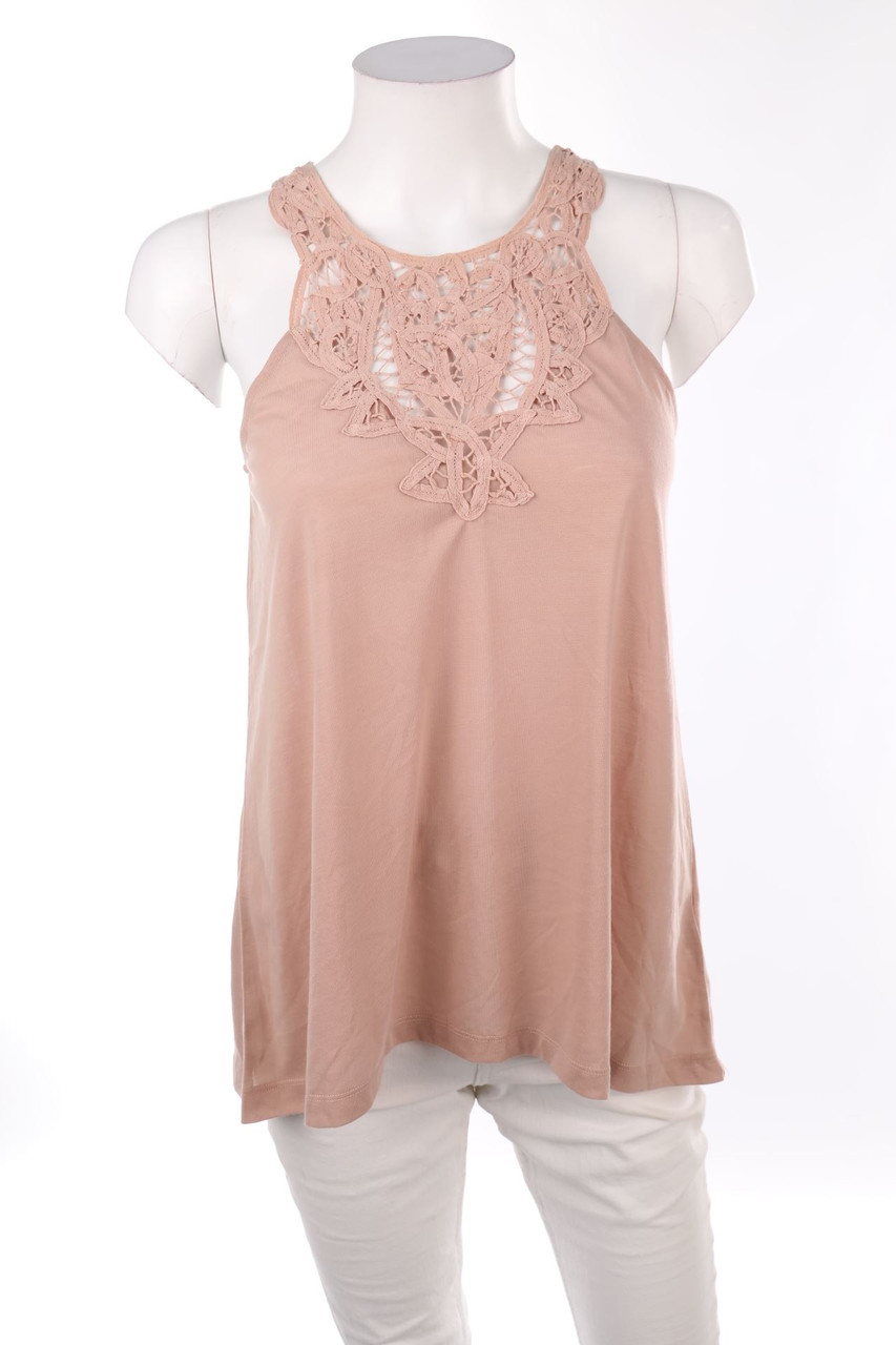 H&M - Top aus Baumwolle mit Spitze - XS
