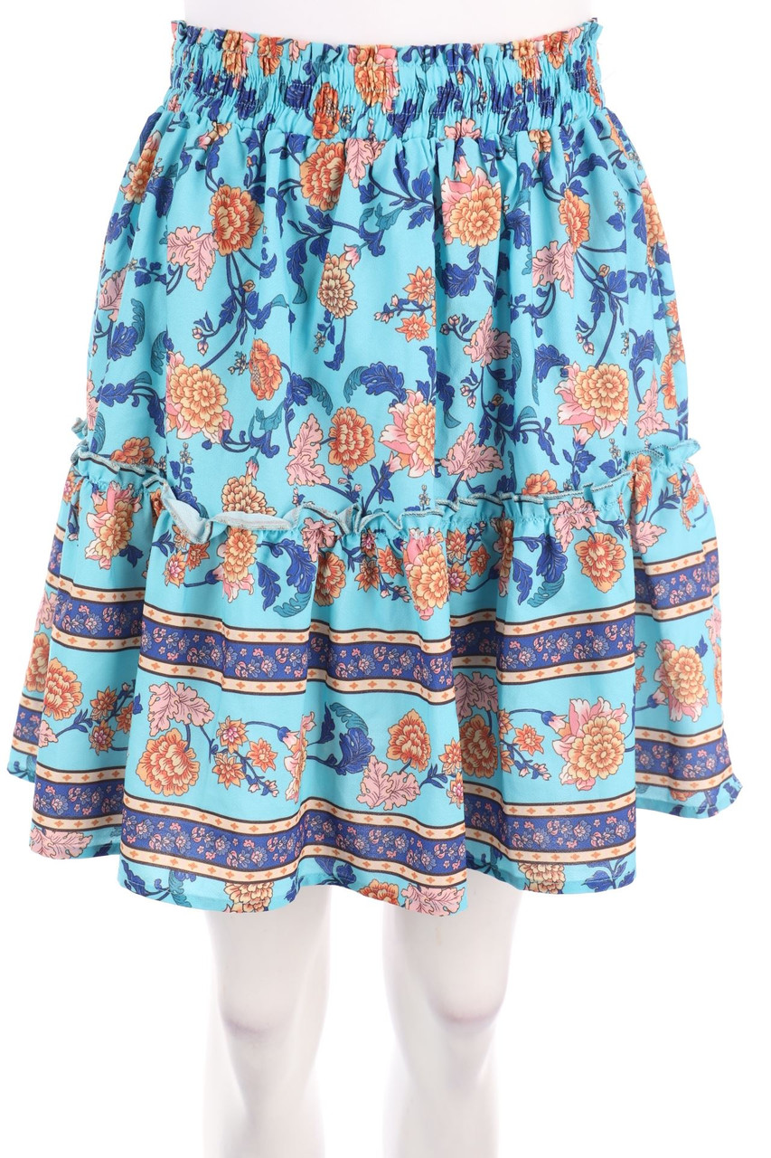 Ohne Label - Rock mit Blumen-Print - M