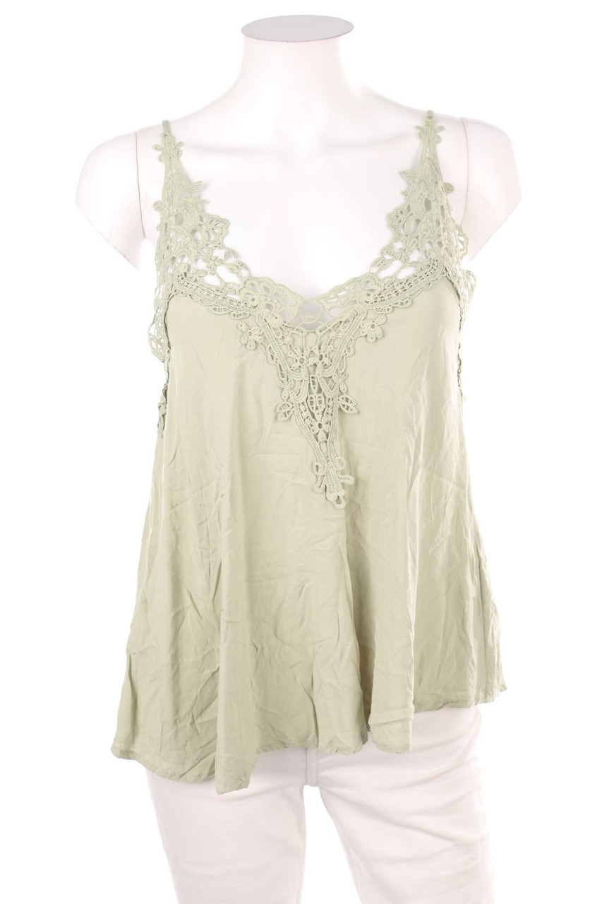 AMISU - Top mit Häkelspitze - S