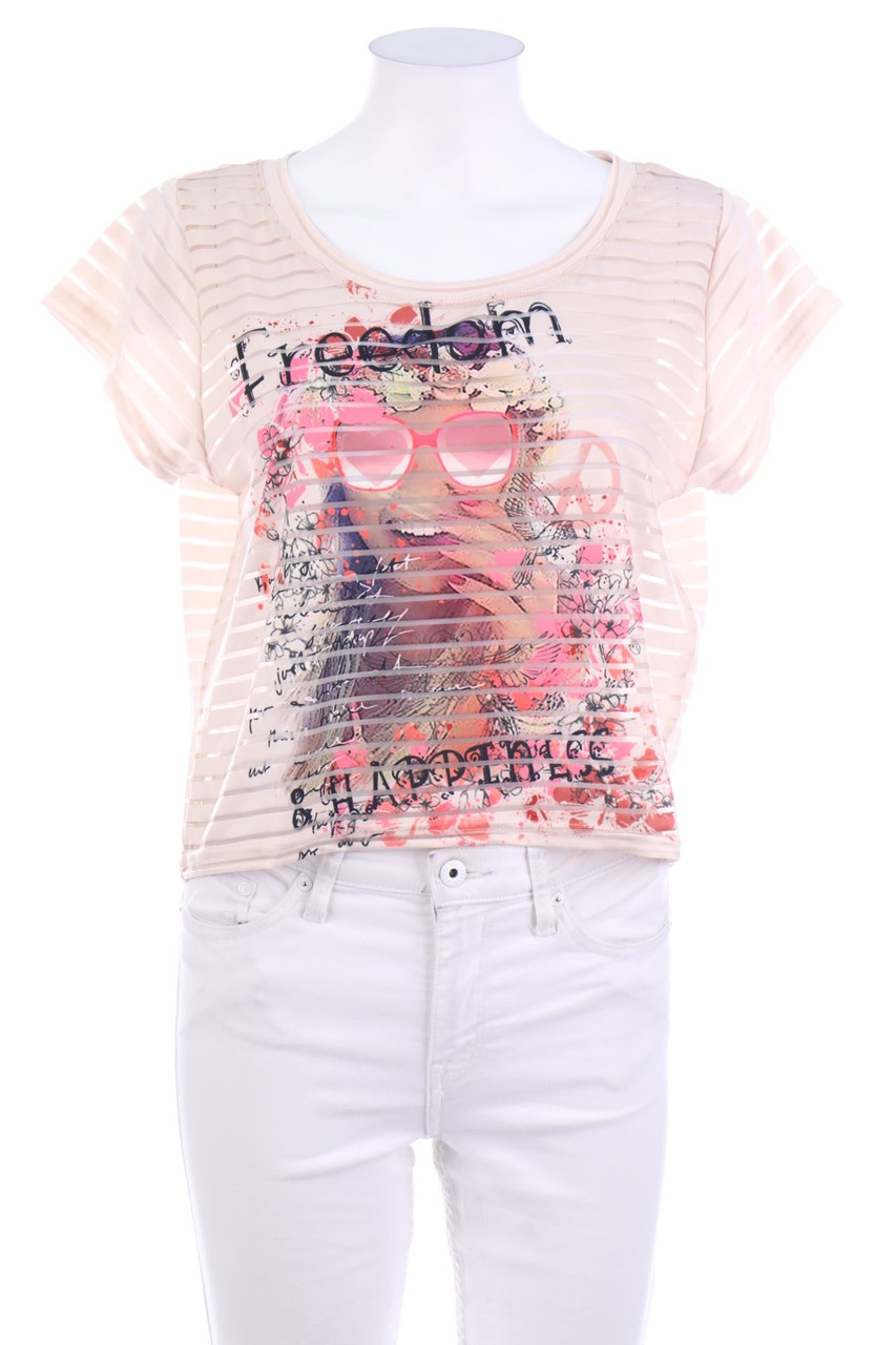 BLIND DATE - Cropped-Shirt mit Print - L