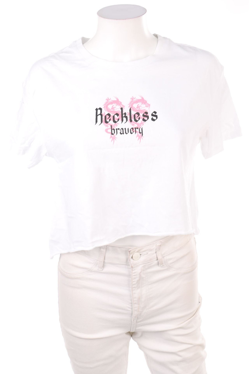 Bershka - Cropped-Kurzarm-Shirt - M
