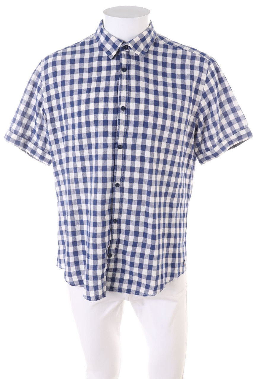 ESPRIT - Kurzarm-Hemd mit Karo-Muster - M