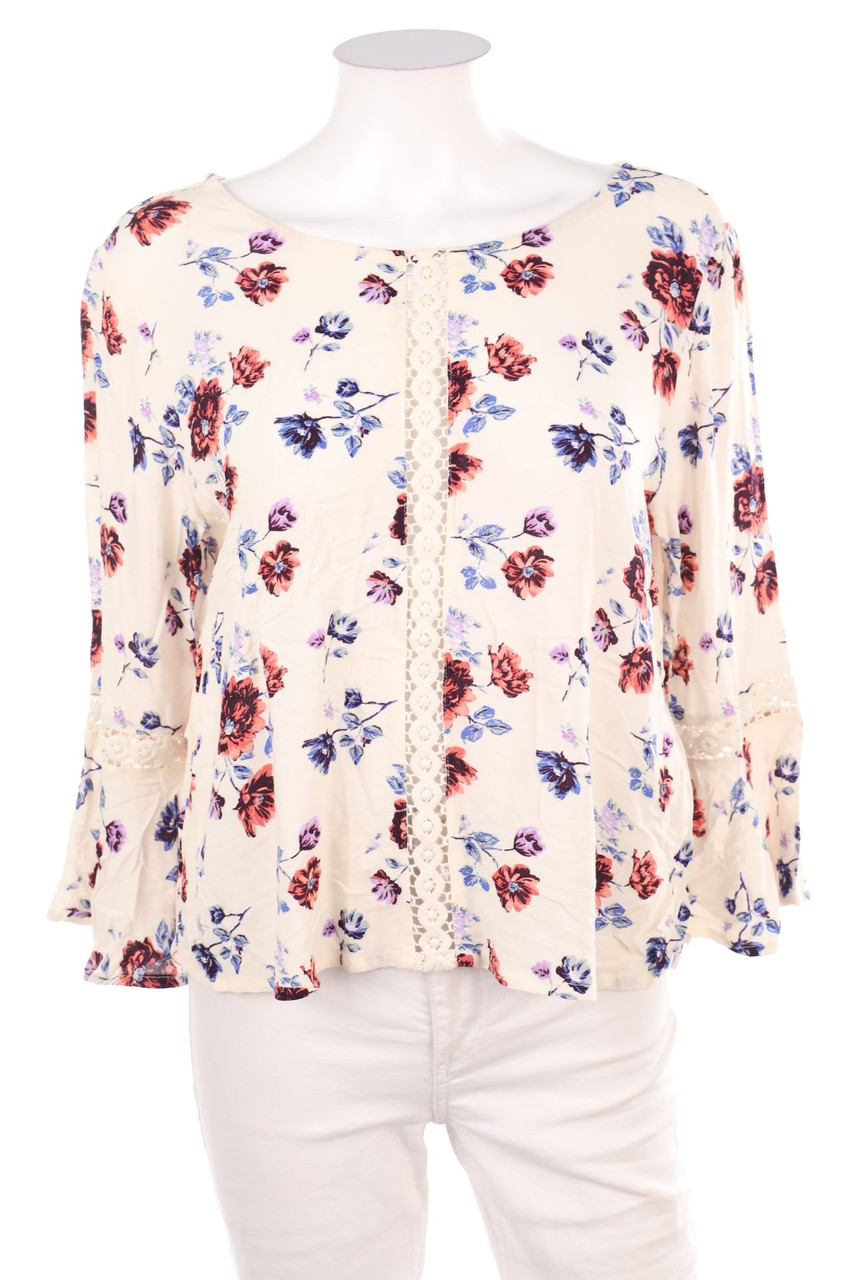 FOREVER 21 - Bluse aus Viskose mit Blumen-Print - M