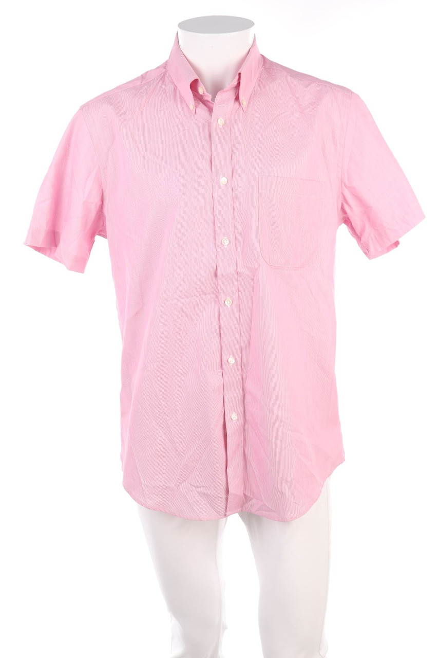 M&S - Streifen-Kurzarm-Hemd mit Button-down-Kragen - 41