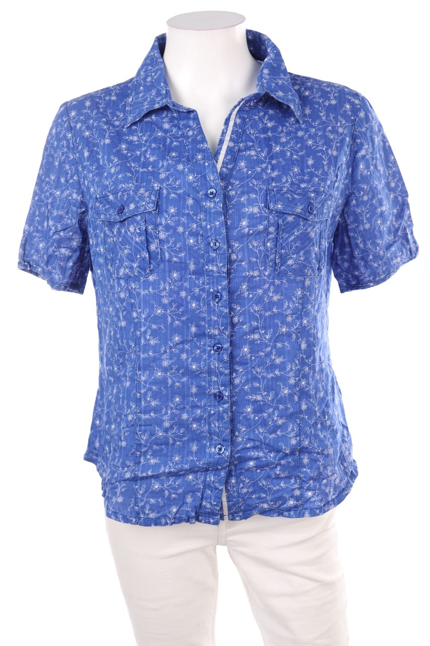 FABIANI - Kurzarm-Bluse aus Baumwolle - L