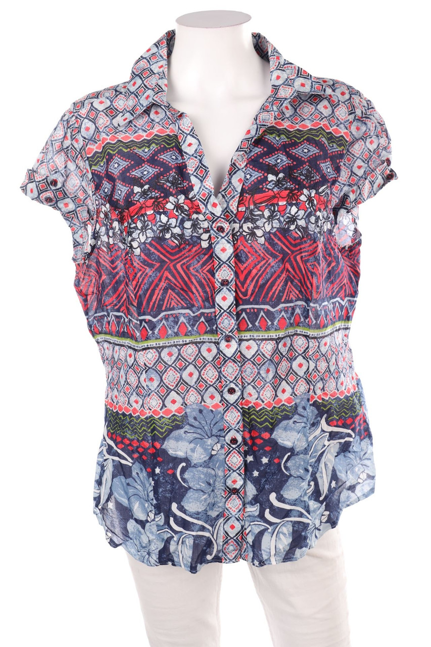 TAIFUN - Kurzarm-Bluse - 2XL