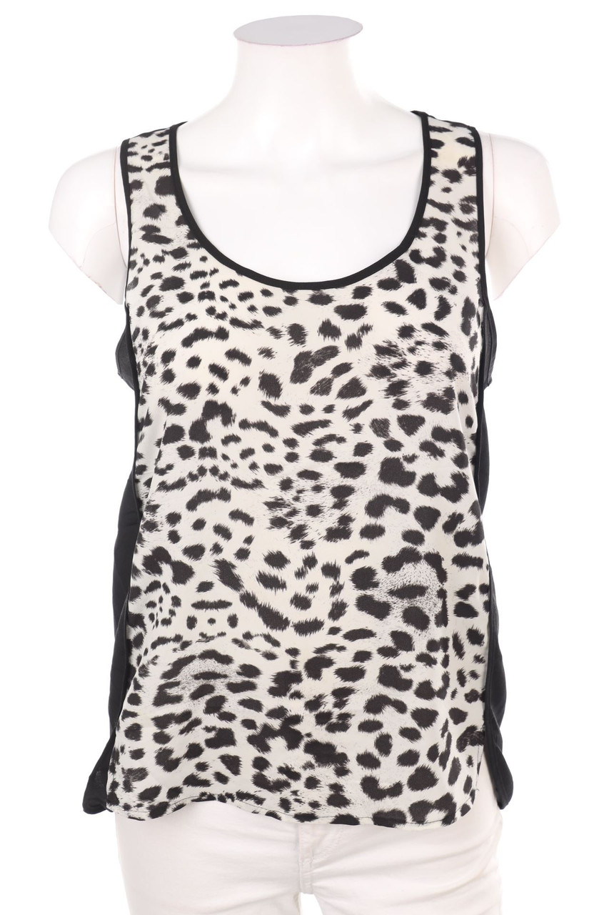 H&M - ärmelloses Polo-Shirt mit Animal-Print - S