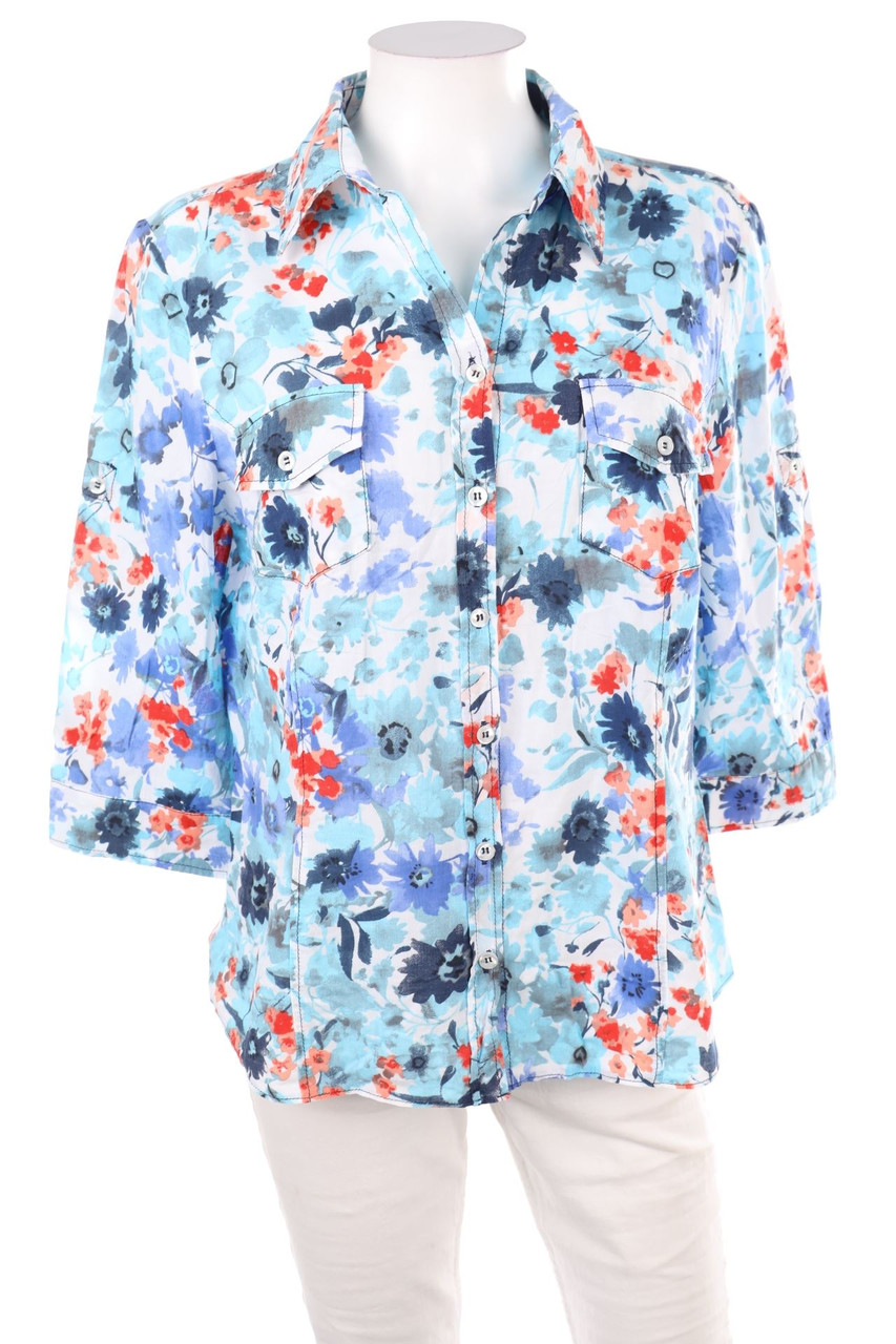 BEXLEYS - Baumwoll-Hemd-Bluse mit 3/4-Ärmel - L