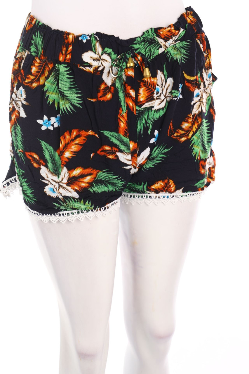 SECONDHAND - Shorts mit Blumen-Print - M
