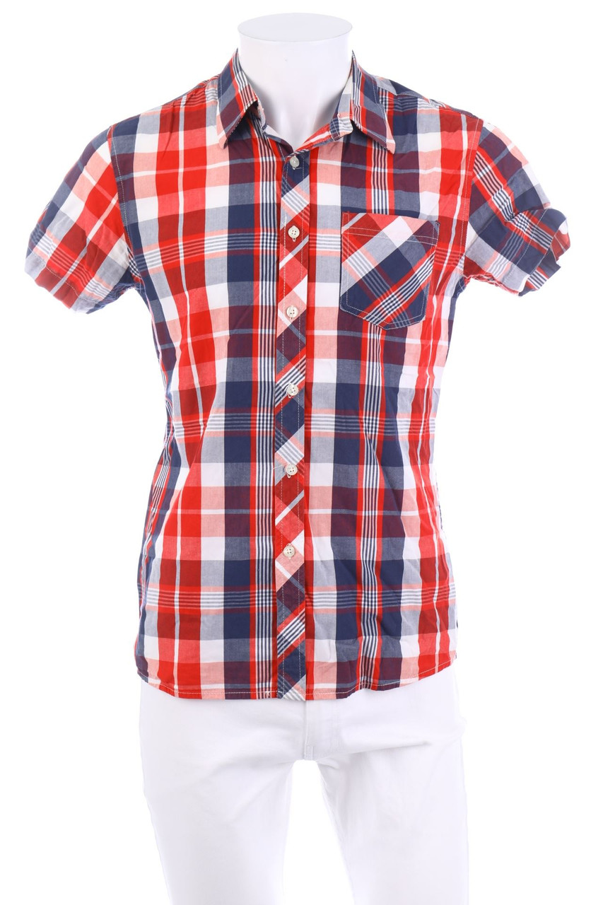 SMOG - Kurzarm-Hemd mit Karo-Muster - S