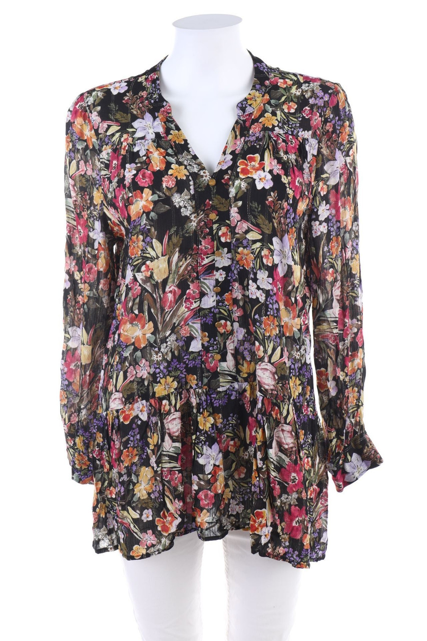 Ohne Label - Bluse mit Blumen-Print - D 40