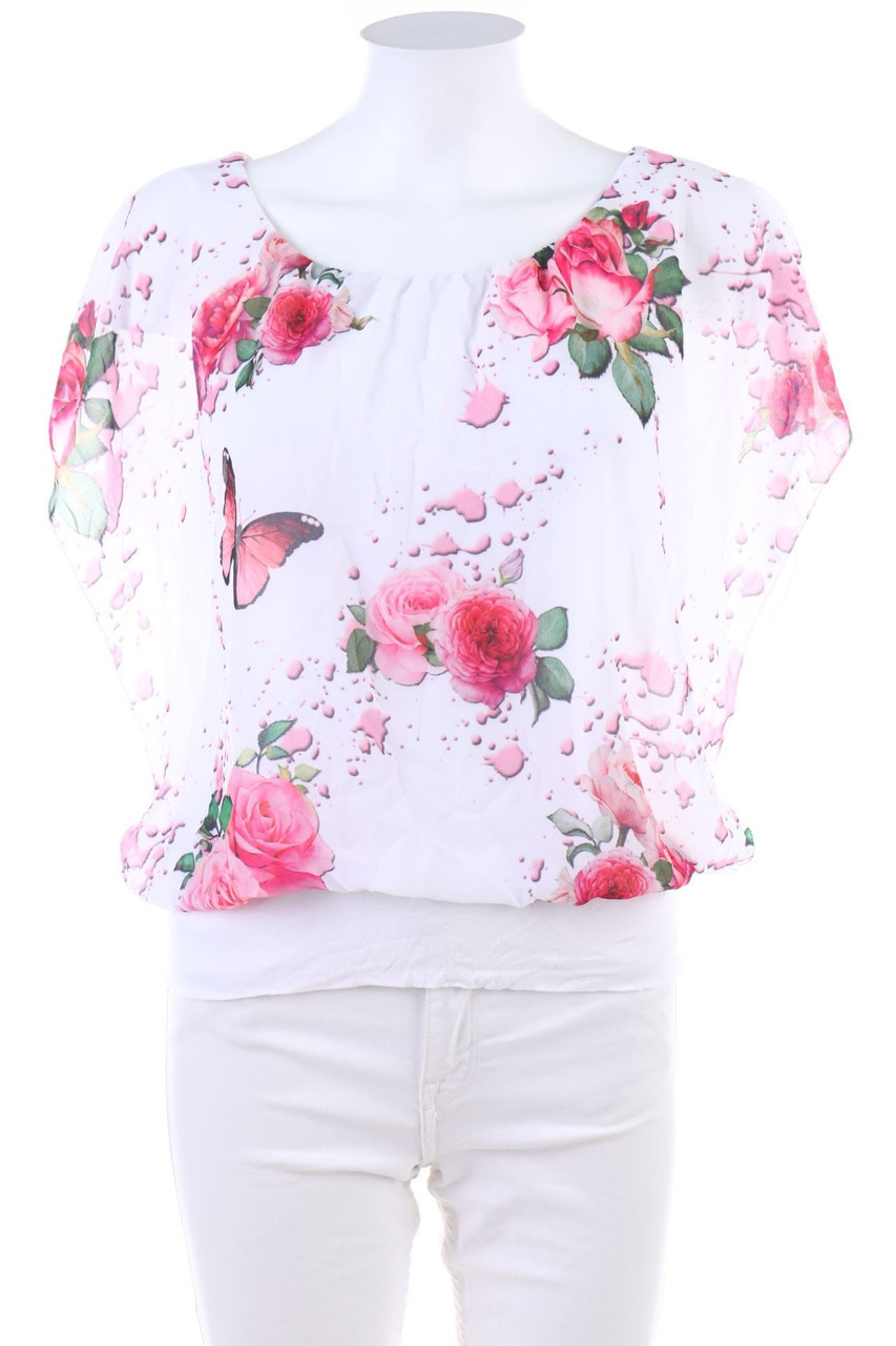 Ohne Label - Blusentop mit Blumen-Print - D 36