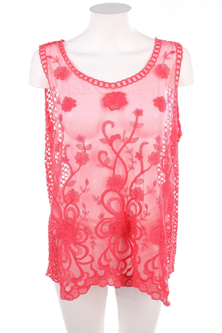 Ohne Label - Blusentop mit Stickereien - XL